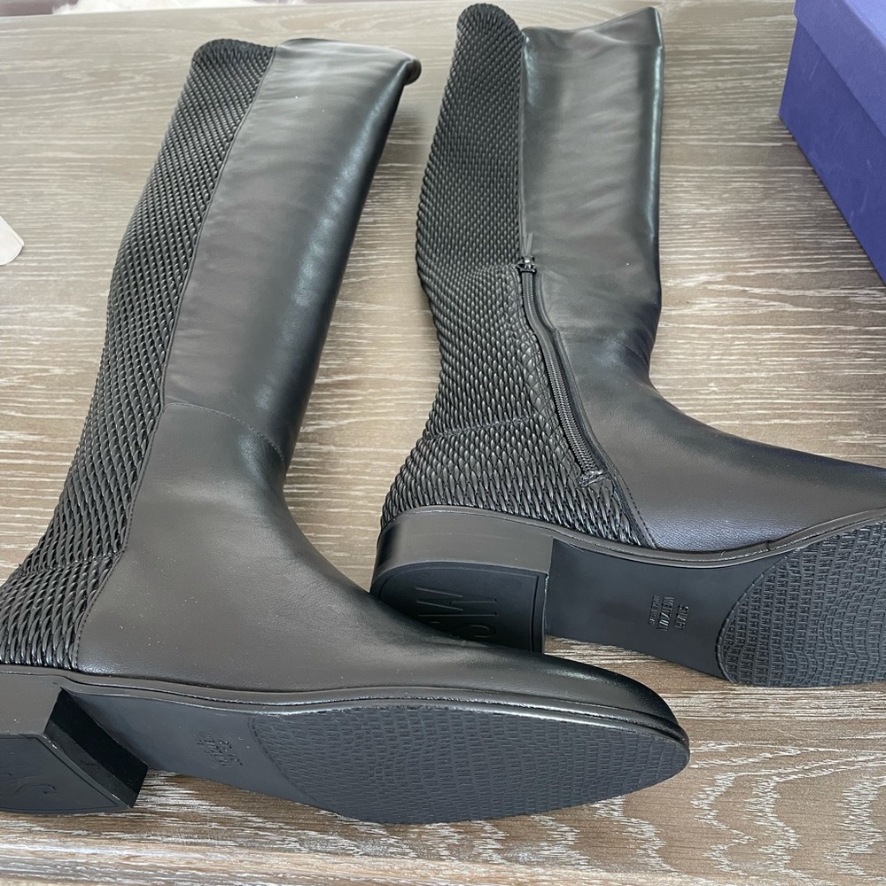 Brand new Stuart Weitzman black leather over the knee boots